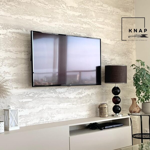 Realizace dekorativní stěrky efekt beton relief