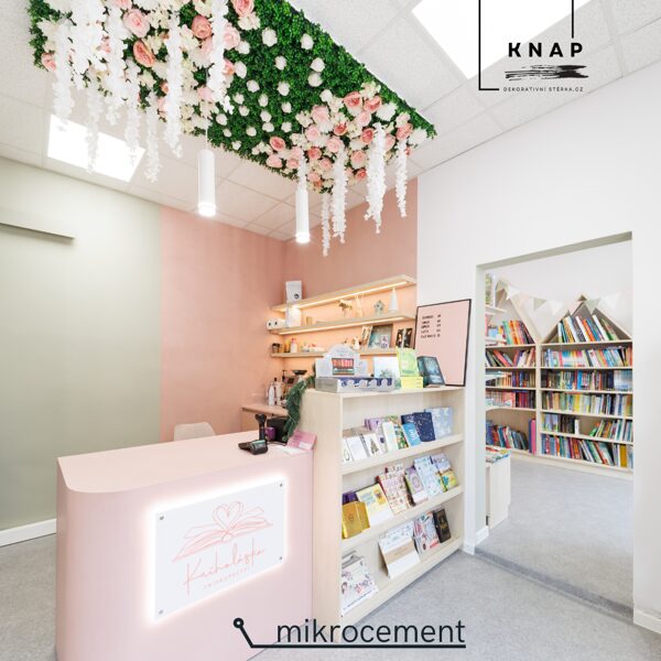 Realizace Mikrocementove stěrky na pult a stěnu