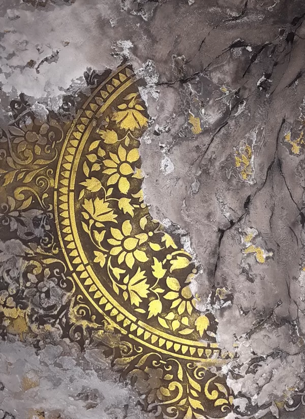 Dekoratvni stěrka efekt stencil