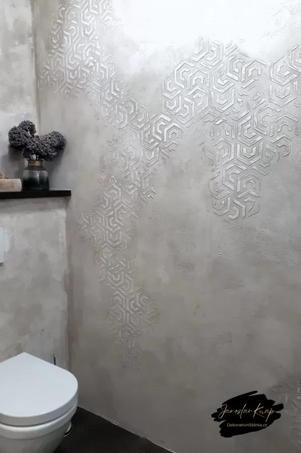 Dekorativní stěrka s efektem stencil