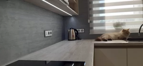 Realizace dekorativní stěrka v kuchyni