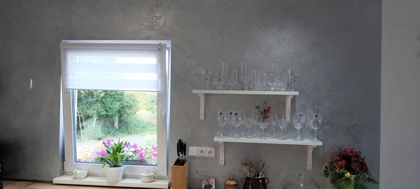 Realizace dekorativní stěrky efekt Vintage v metalické upravě