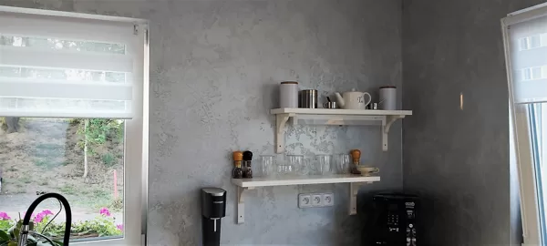 Realizace dekorativní stěrky efekt Vintage v metalické upravě