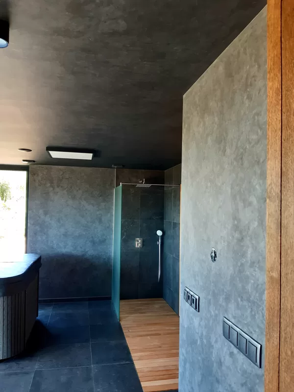 Realizace dekorativní stěrka ve wellness
