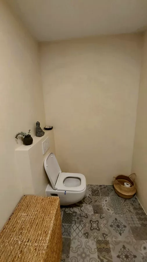 Realizace dekorativní stěrka v koupelně