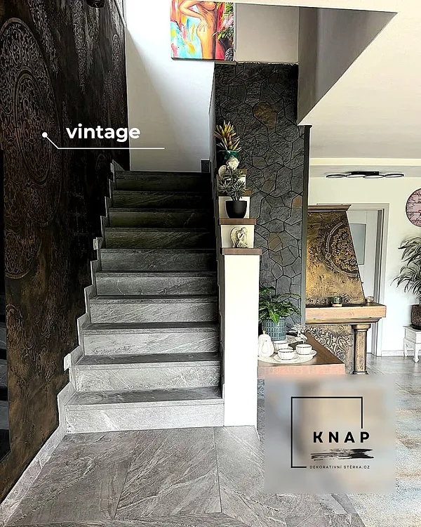Realizace dekorativní stěrky efekt Vintage v metalické upravě