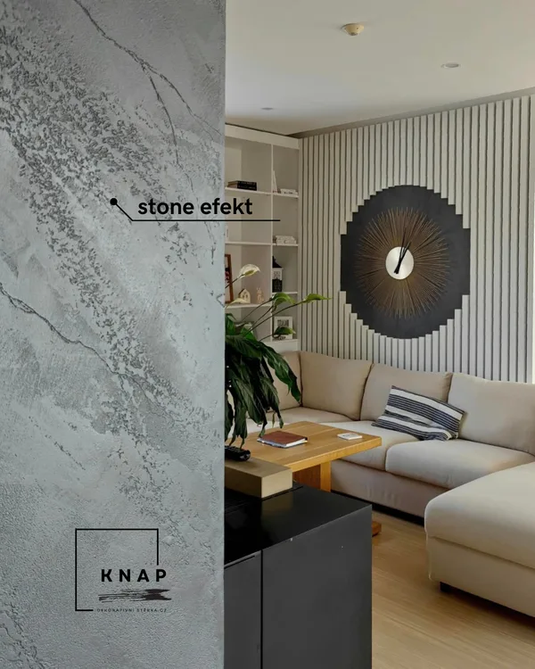 Realizace betonové stěrky efek stone