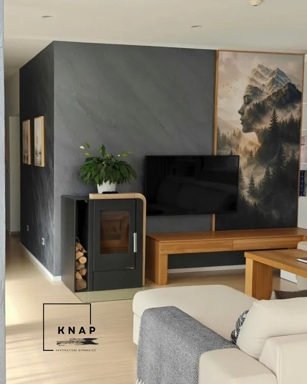 Realizace betonove stěrky efek stone&nbsp;