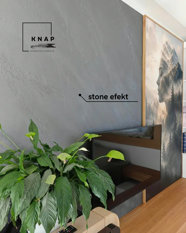 Realizace betonove stěrky efek stone&nbsp;
