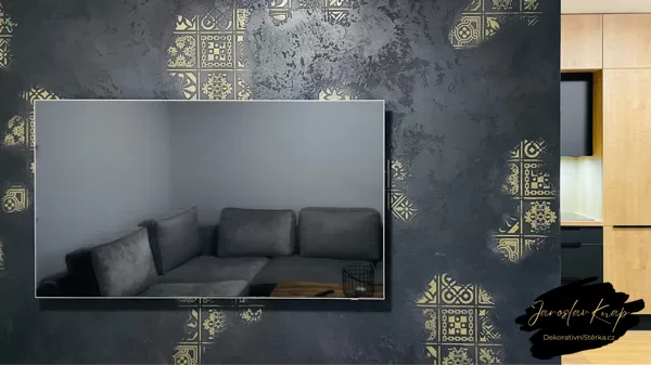 Dekorativní stěrka efekt Vintage - tekutý kov