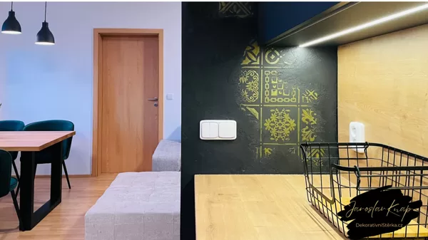 Dekorativní stěrka efekt Vintage - tekutý kov